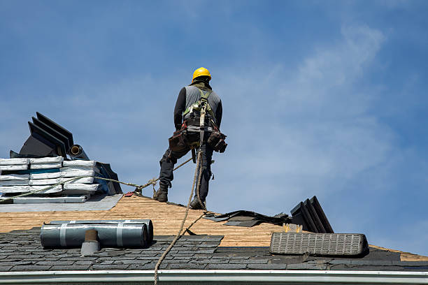 Professional Gutter Installation technician working in Woodbury, GA